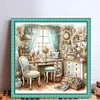 Cottage - 14CT Stamped Cross Stitch - 50*50cm