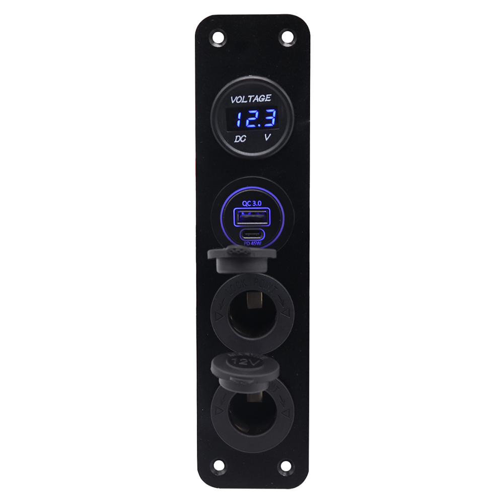 

Multifunctional Car Rocker Switch Panel with Digital Voltmeter PD Board Kit, 501 Original