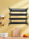 4 Tier Spice Rack Space-Saving Metal Spice Storage Holder for Kitchen Countertop