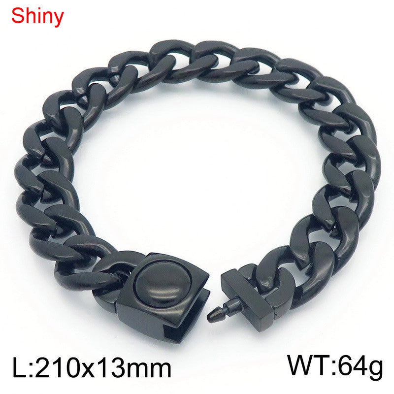 Stainless Steel NK Chain Bracelet Fashion Personality Titanium Steel Figaro Chain Necklace