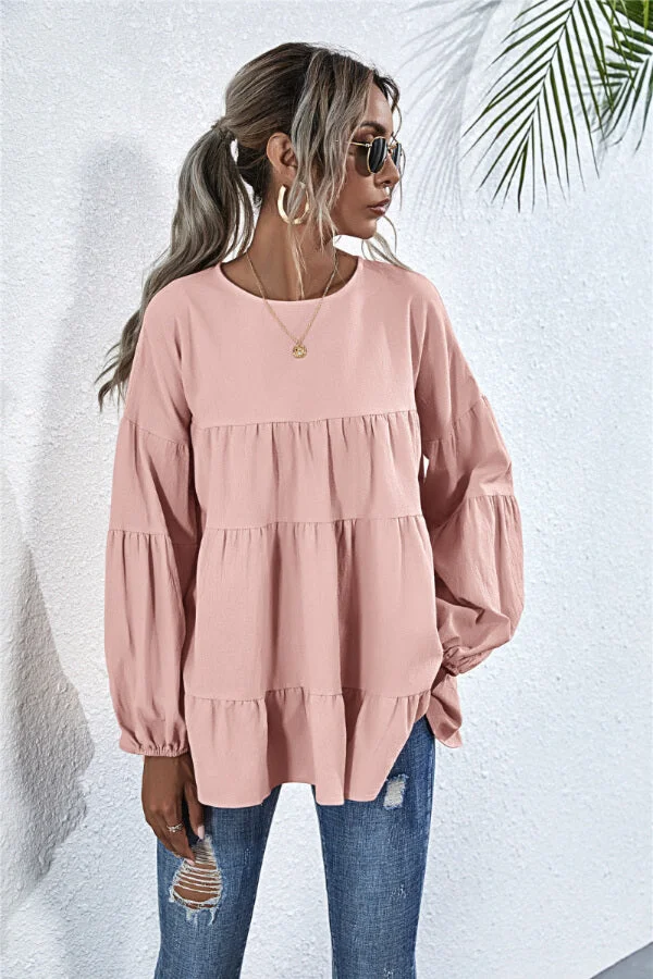 Fashion Lovely Puff Sleeve Blouse