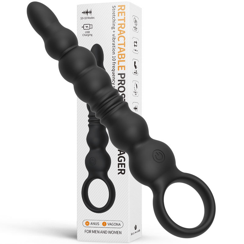 10 Modes Vibrating Anal Beads Long Butt Plug 
