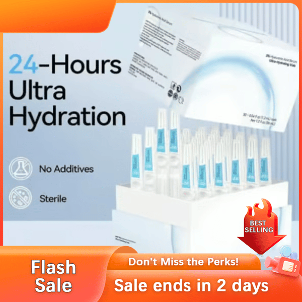 🏆Flash Sale⚡ 50K+ SOLD! Almost Gone-💥Ultra-Hydrating Serum -Vegan | 3% Hyaluronic Acid Glass Skin Single-Use Vials Skincare Comfort Best gifts