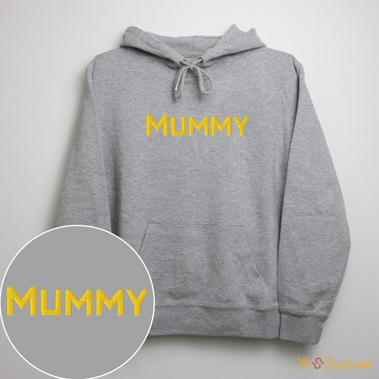 TOSCUSTOM™ Mom Embroidered Sweatshirts Personalized Mom Embroidery Hoodie