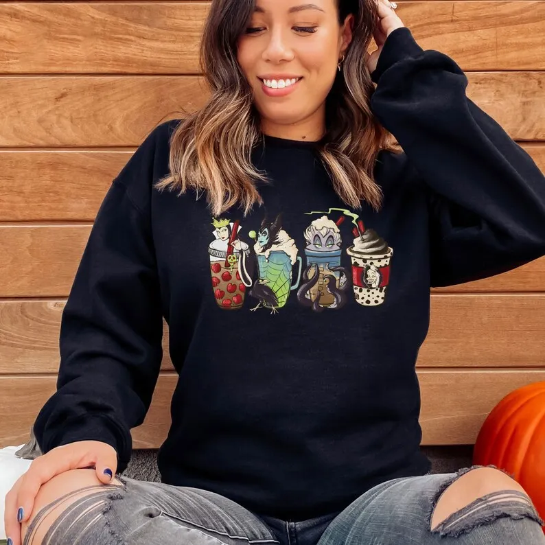 Halloween Villains Coffee Sweatshirt