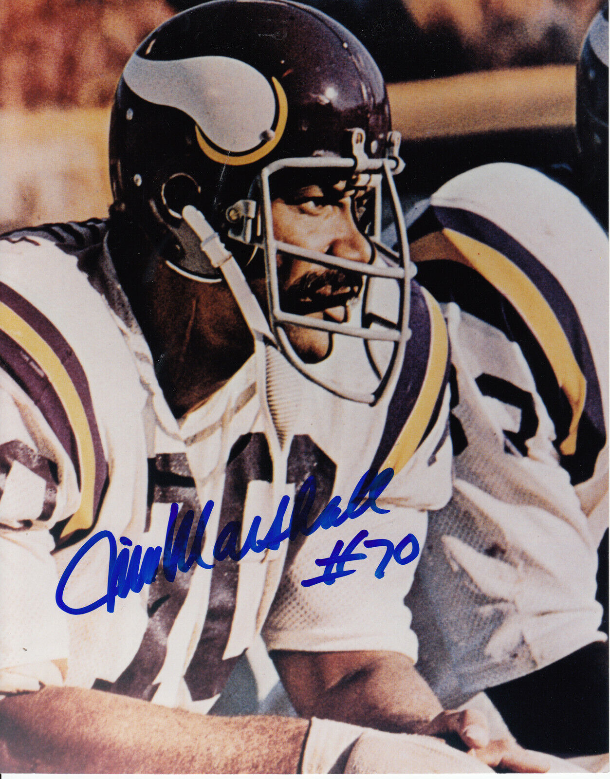 Jim Marshall #2 8x10 Signed w/ COA Minnesota Vikings 031719