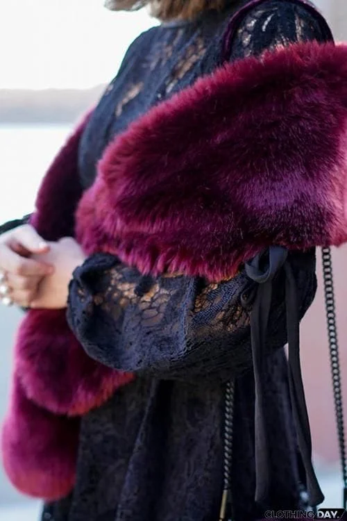 Thick Faux Fur Shawl