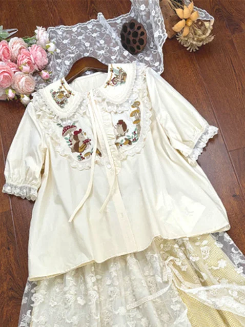 Women's Lace Scoop Neck Long Sleeved Top