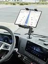 Car Phone Holder Anti-Slip Aluminum Drill Base Phone Rack Dashboard Phone Stand