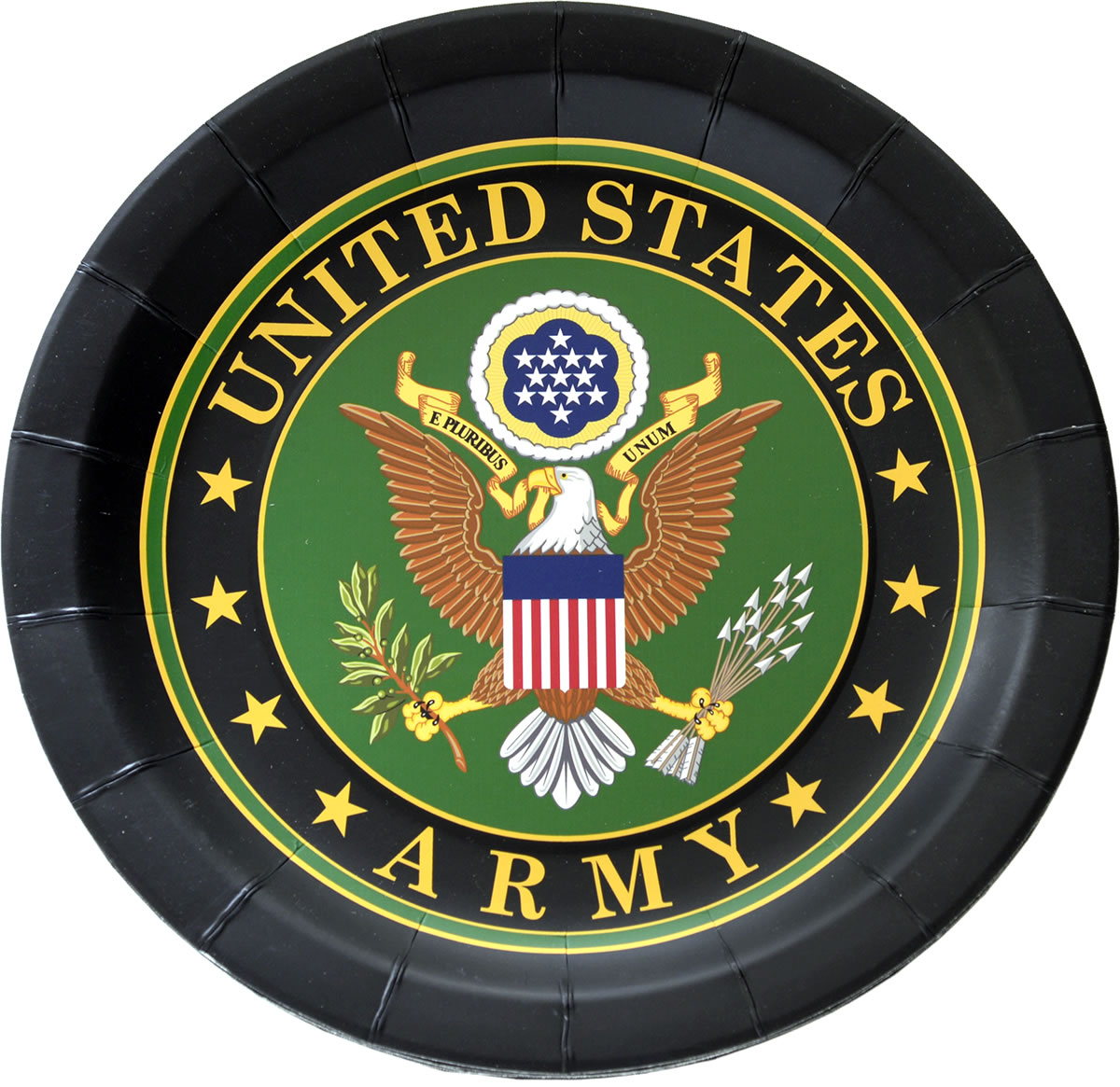 US Army – Plates Round 9″ Army Seal 8-pack – Havercamp Party Products