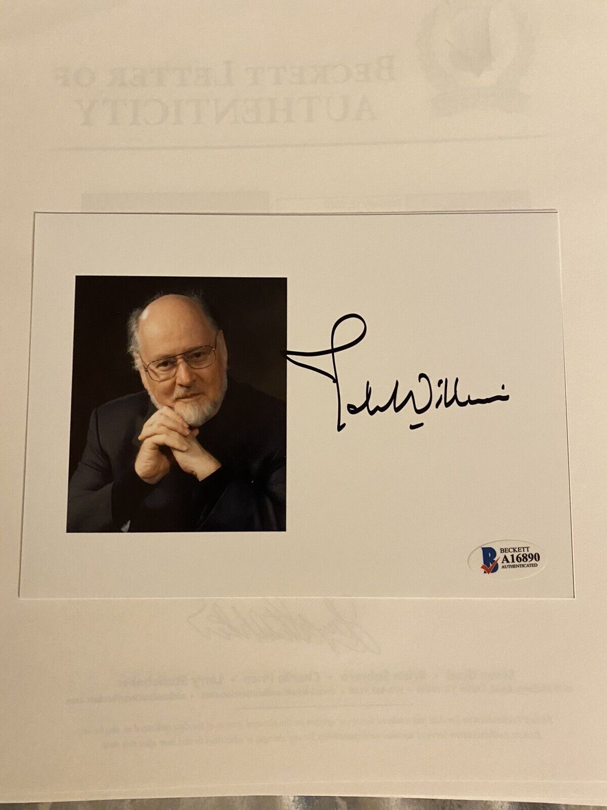 John Williams signed autographed 5x7 Photo Poster painting BECKETT BAS STAR WARS COMPOSER