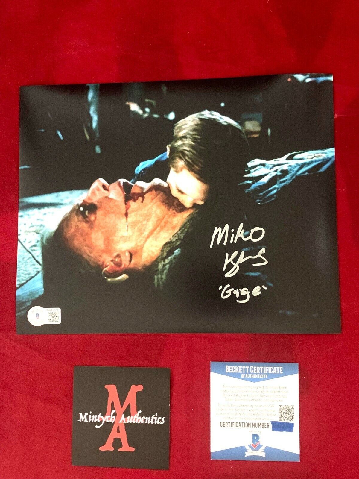 MIKO HUGHES AUTOGRAPHED SIGNED 8x10 Photo Poster painting! PET SEMATARY! GAGE! BECKETT COA!