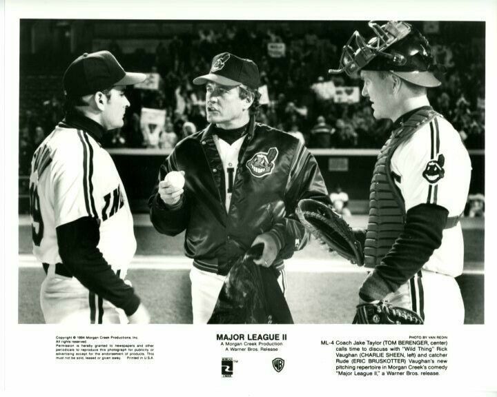 Charlie Sheen Tom Berenger Major League 2 1994 Original Press 8X10 Photo Poster painting