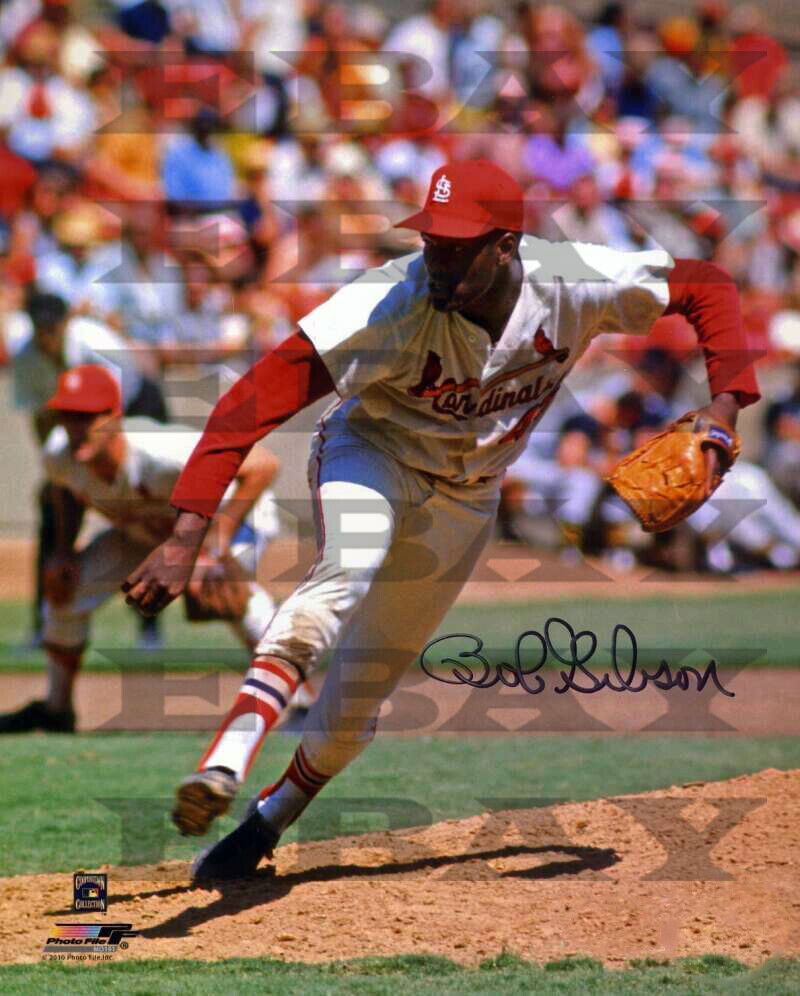 Bob Gibson Cardinals Signed 8x10 autographed Photo Poster painting Reprint