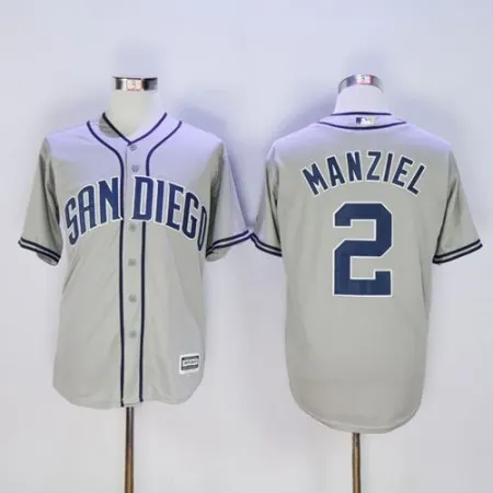 Padres #2 Johnny Manziel Grey New Cool Base Stitched MLB Jersey