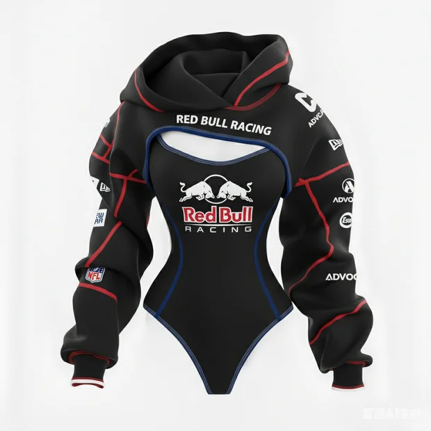 2026 New Women's Racing Team Logo Digital Print Irregular Cut Suit
