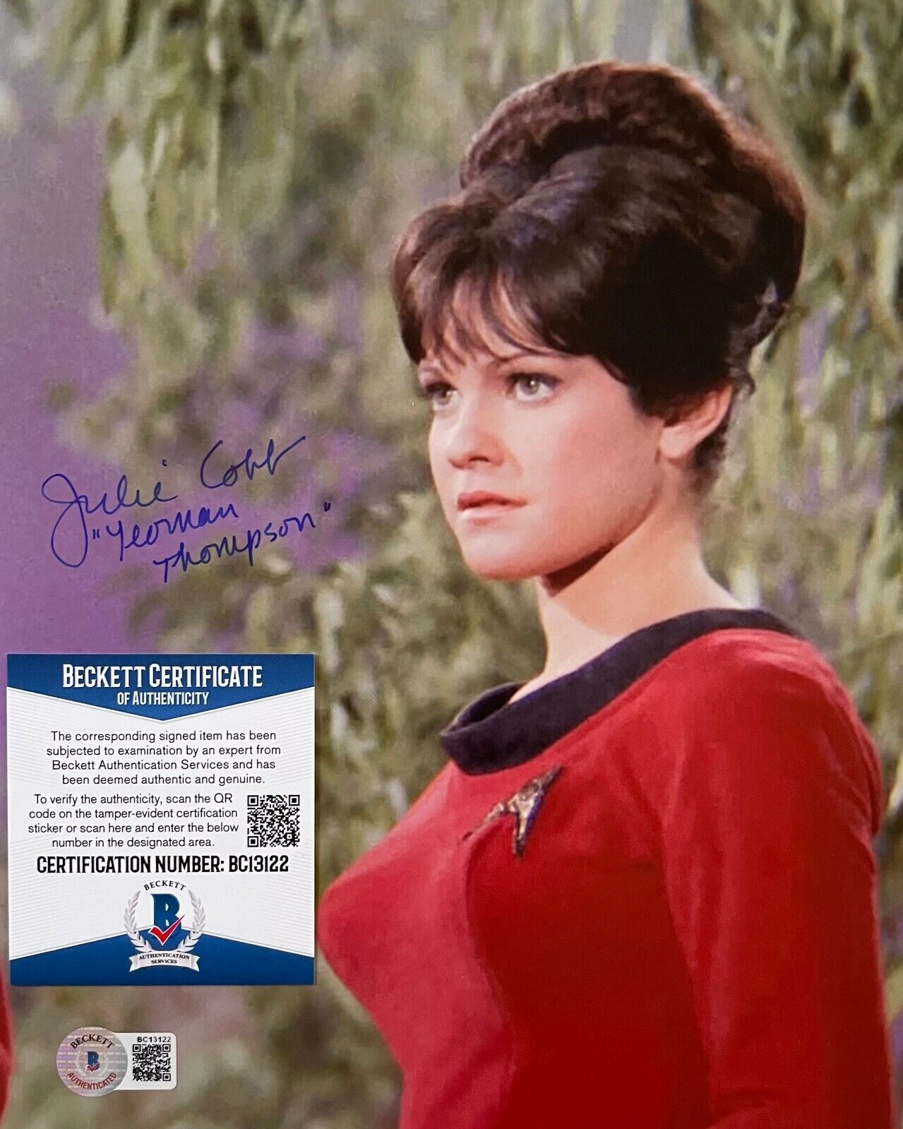 Julie Cobb Star Trek Original Signed 8X10 Photo Poster painting w/Beckett COA #2