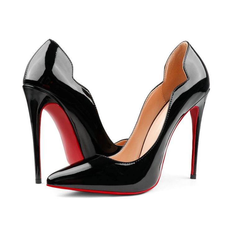 120mm Women's High Heels for Party Wedding Patent Red Bottom Pumps