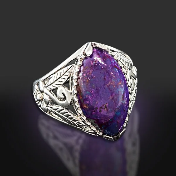 Sterling Silver Purple Turquoise Ring
