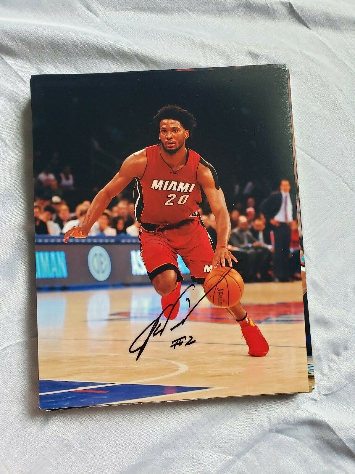 JUSTICE WINSLOW MIAMI HEAT SIGNED AUTOGRAPHED 8x10 Photo Poster painting COA BASKETBALL DUKE