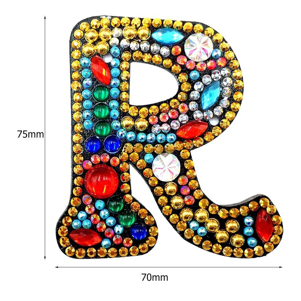 DIY Key Chain Diamond Painting Letters Women Girl Bag Keyring Pendant Gift