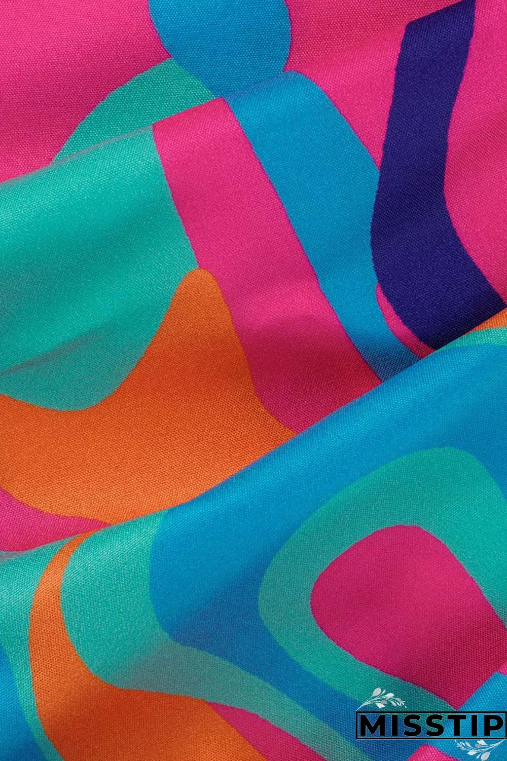 Blue Fashion Casual Print Patchwork Turndown Collar Shirt Dress