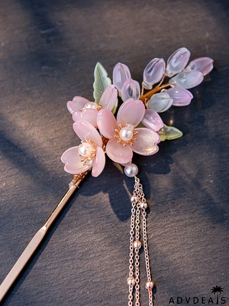 Flower Decor Hair Pin