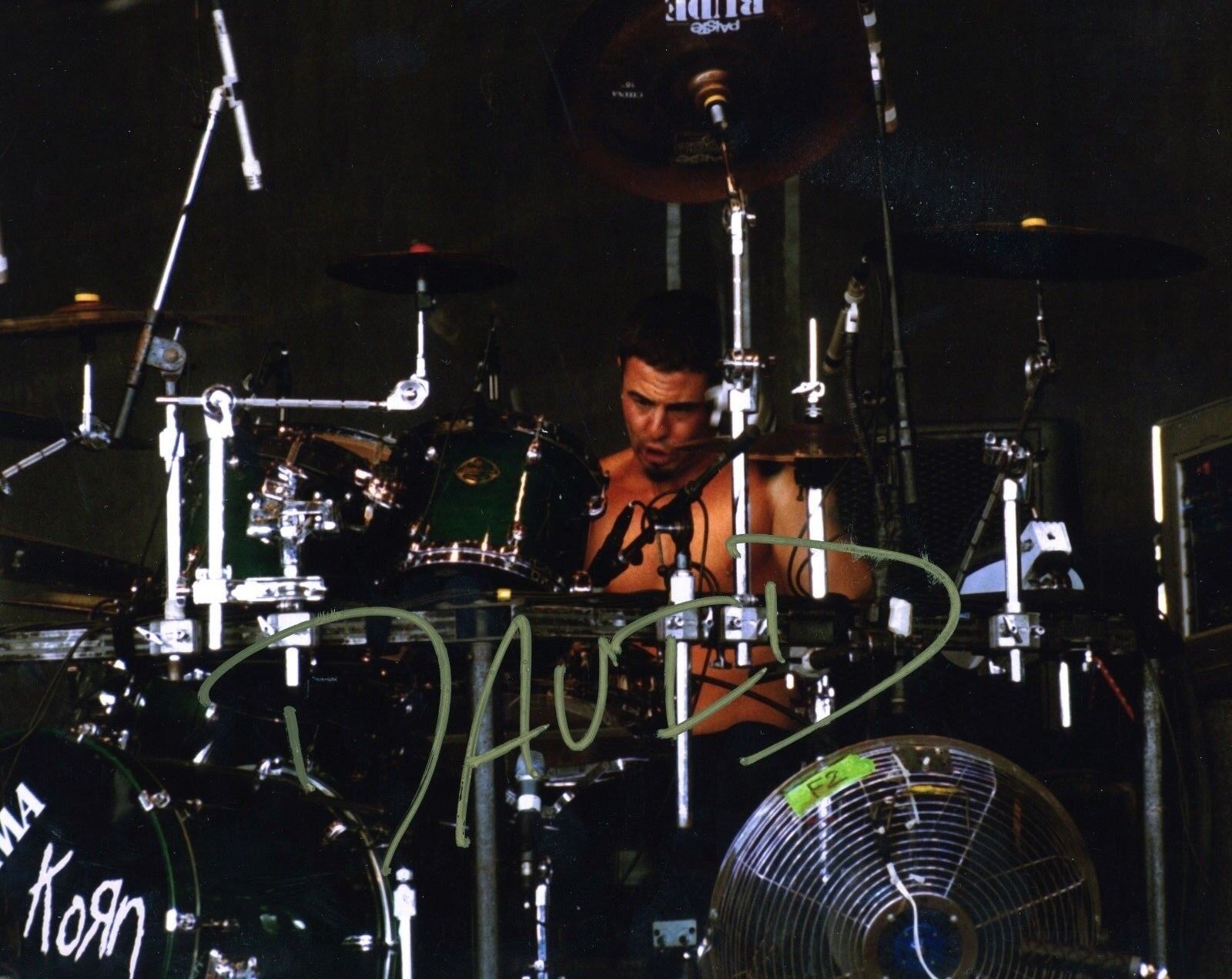 David Silveria autographed 8x10 In Person Korn Rare C588