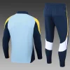 2024/2025 Real Madrid Half-Pull Training Suit Baby Blue Football Shirt 1:1 Thai Quality Set love fball