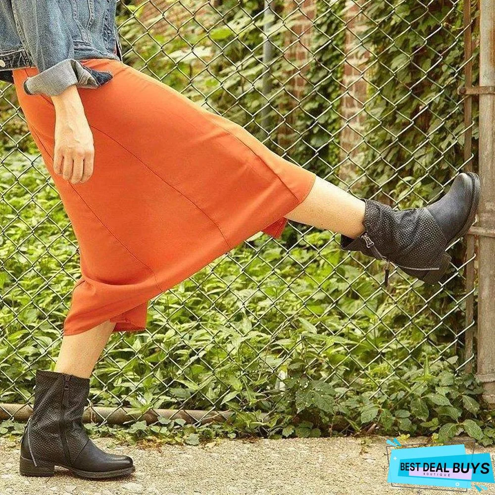 Retro Zipper Spring/Fall Ankle Boots