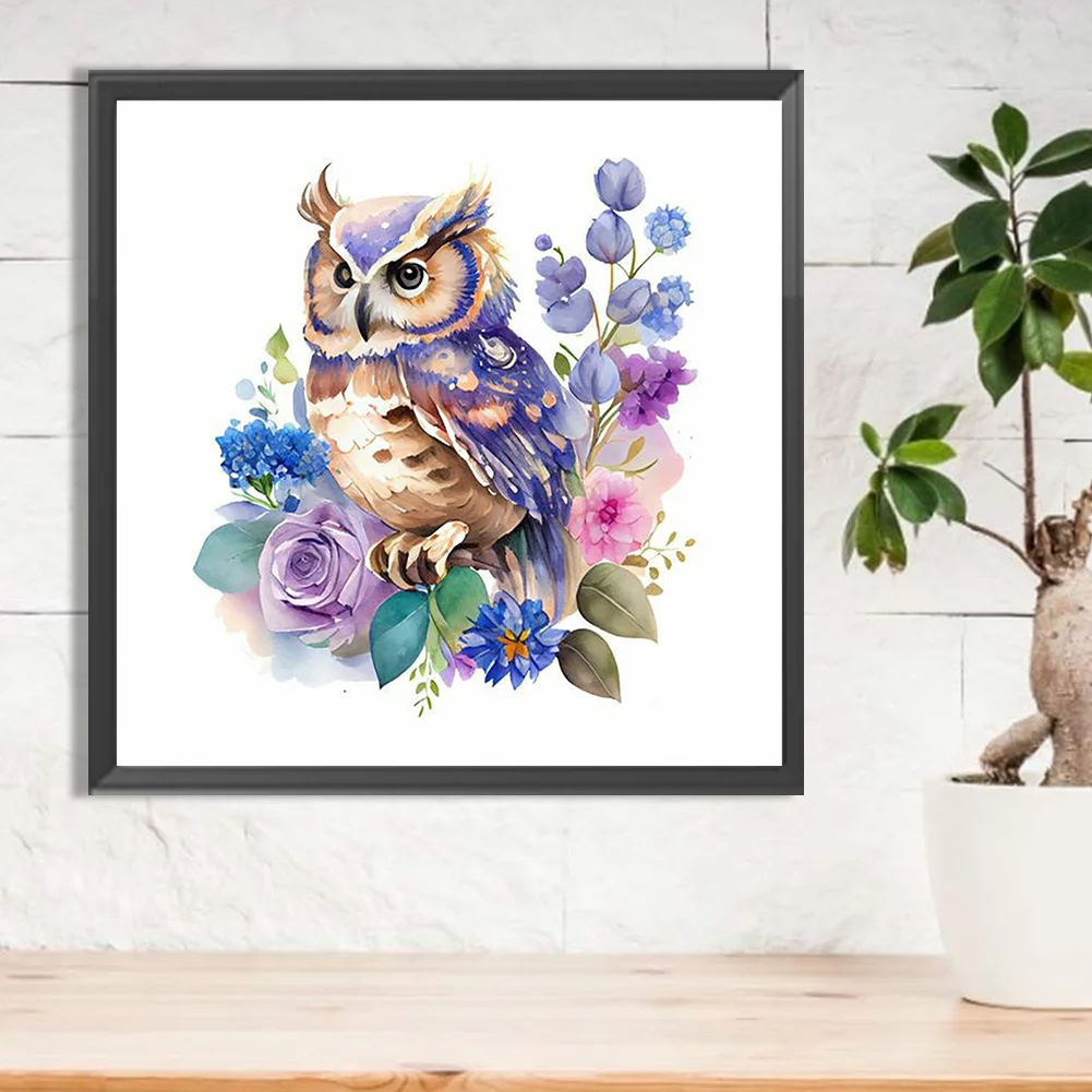 Full Round Diamond Painting 30*30cm - Owl