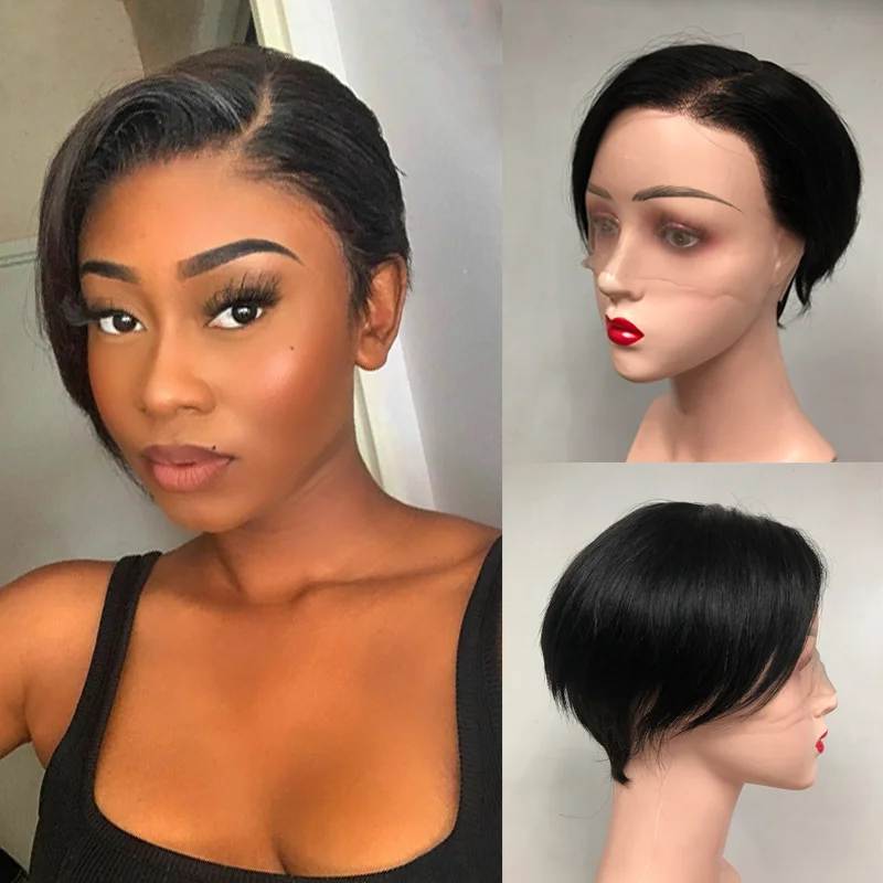 Transparent Lace  Short Straight Bob Wig ELCNEPAL