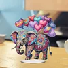 (US Only)2D Flat Print DIY Desktop Elephant Diamond Art Kits Acrylic Bedroom Table Decor