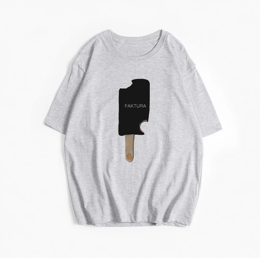 Athvotar Athvotar Sales Of Retro Simple Print T-Shirts In The Summer Free-Round Collar Pure Cotton Short Sleeves