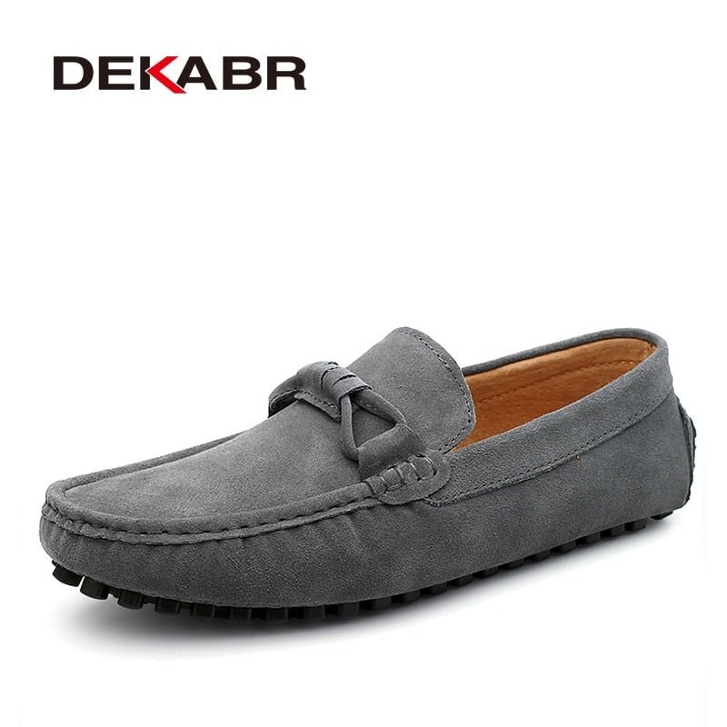DEKABR New 2021 Men Cow Suede Loafers Spring Autumn Genuine Leather Driving Moccasins Slip on Men Casual Shoes Big Size 38~46