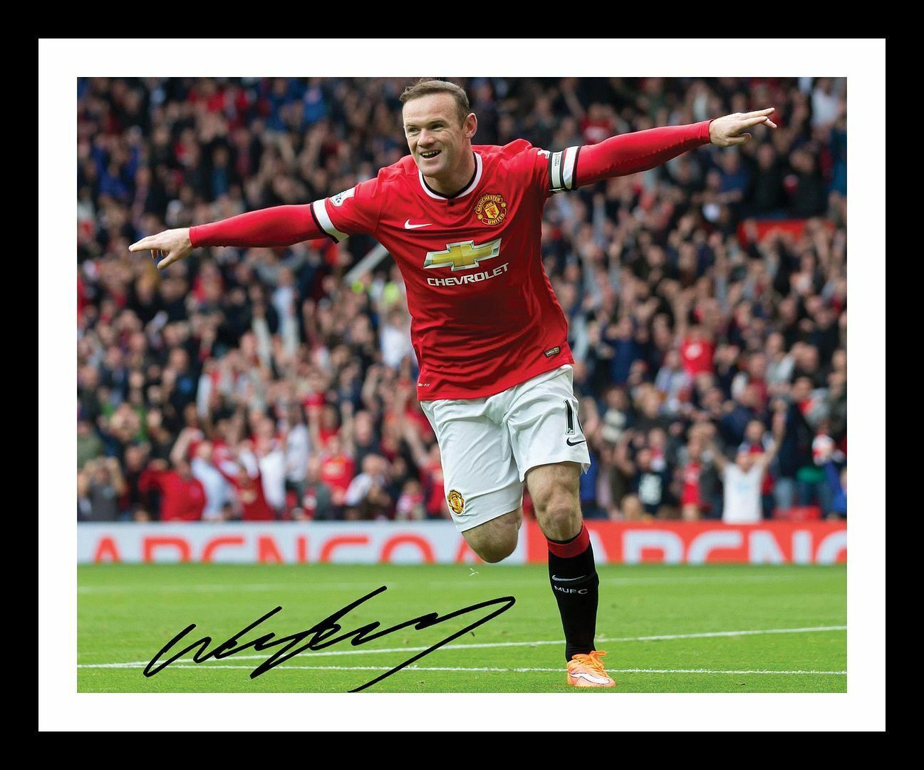 Wayne Rooney - Manchester United Autograph Signed & Framed Photo Poster painting 1