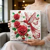 Rose und Bird DIY Kunsthandwerk Perlen-Diamant-Gem&auml;lde mit Rahmen 9,84x9,84 Zoll Diamant-Kunst-Perlen-Malset f&uuml;r Erwachsene Anf&auml;nger-Geschenkidee Heim