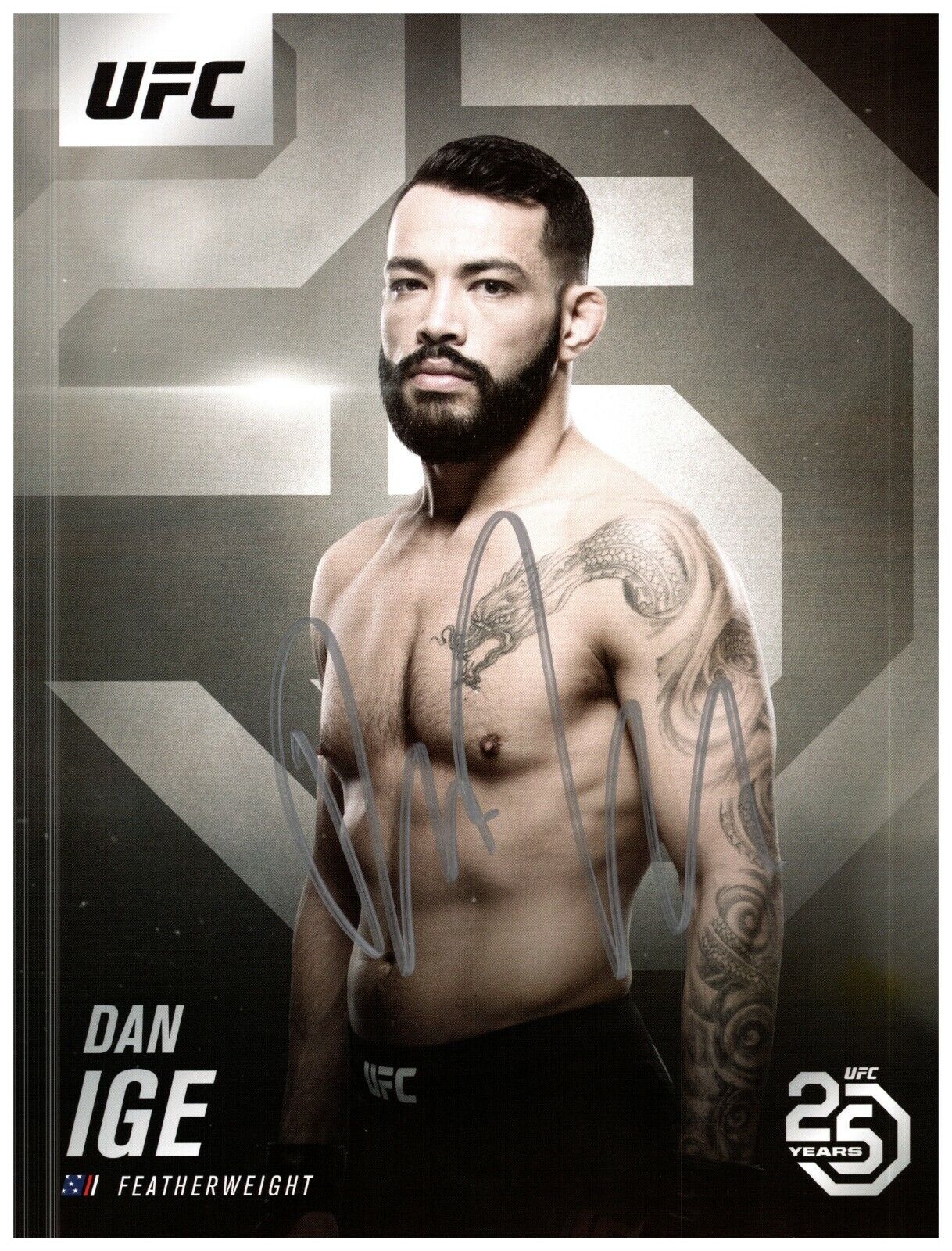 ~~ DAN IGE Authentic Hand-Signed UFC FIGHTER