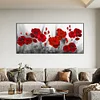 (US Local)Poppy 5D DIY Full Drill Round Big Size Diamond Painting Kit Home Wall Room Decor 100x50cm