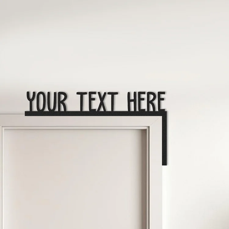 Personalized Door Topper Corner Decor, Words & Quotes Metal Door Frame Decor, Customized Metal Frame Sign, Hallway Entryway Room Rustic Decoration Gifts for Family Color11