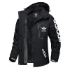 🛒Męska wodoodporna i wiatroszczelna ocieplana kurtka z kapturem Adidas