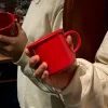 2024 Classic High-end Red Mug New Year Simple Water Cup Coffee Cup