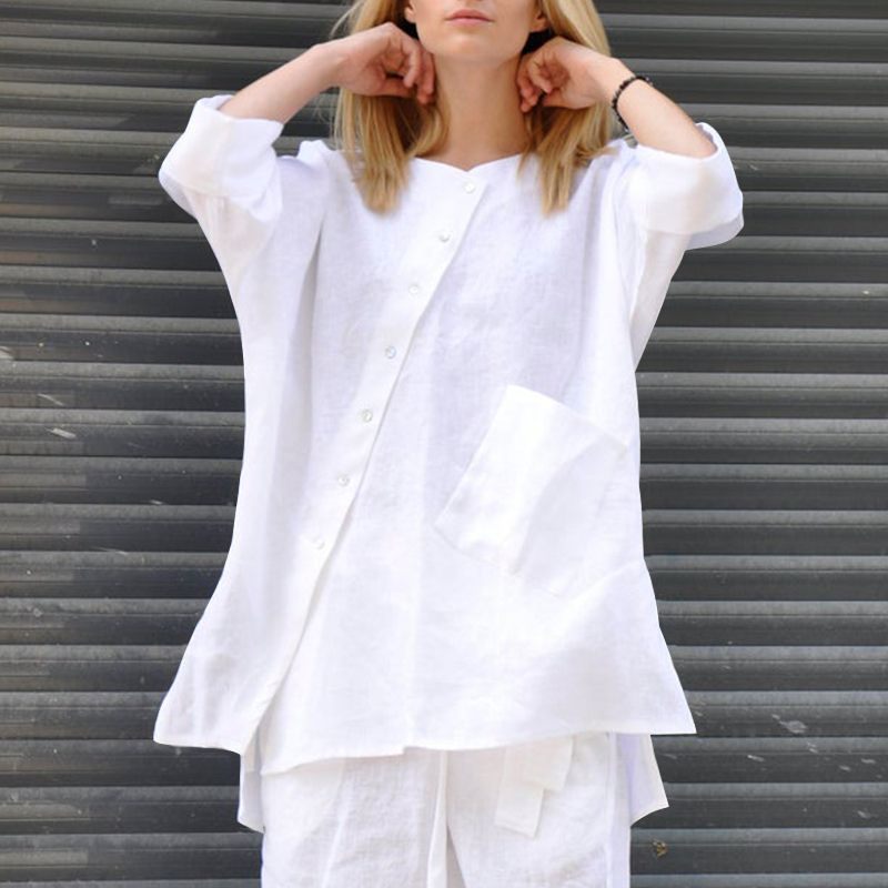 New Casual Irregular Loose Blouses&Shirts