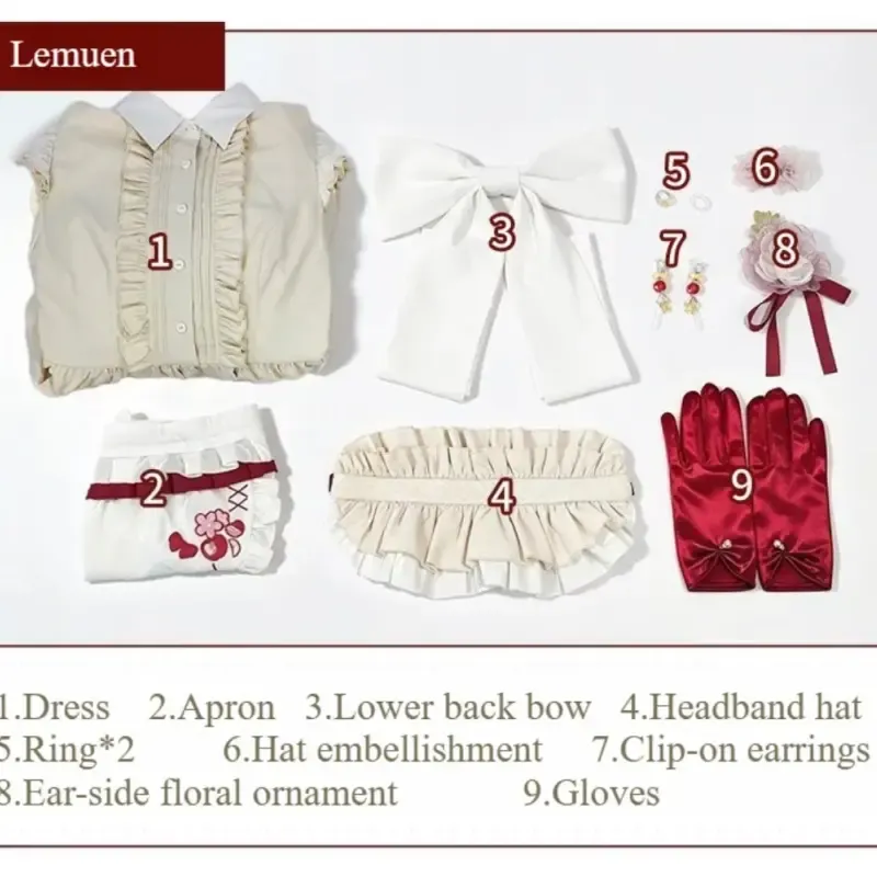 [Wetrose] Pre-Order Arknights Lemuen Exusiai the New Covenant Lolita Dress Game Outfit Cosplay Costume