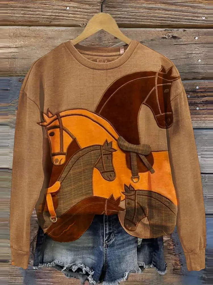 Horse hotsell print sweatshirt