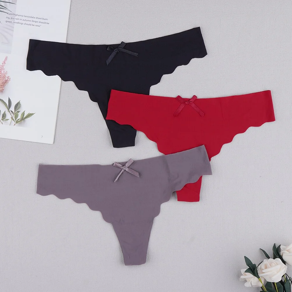 Billionm Plus Size Thong Femme Gstring Seamless Panties Sexy Pack Thongs Woman Low-rise Silk High Quality Panty Leopard S-4XL