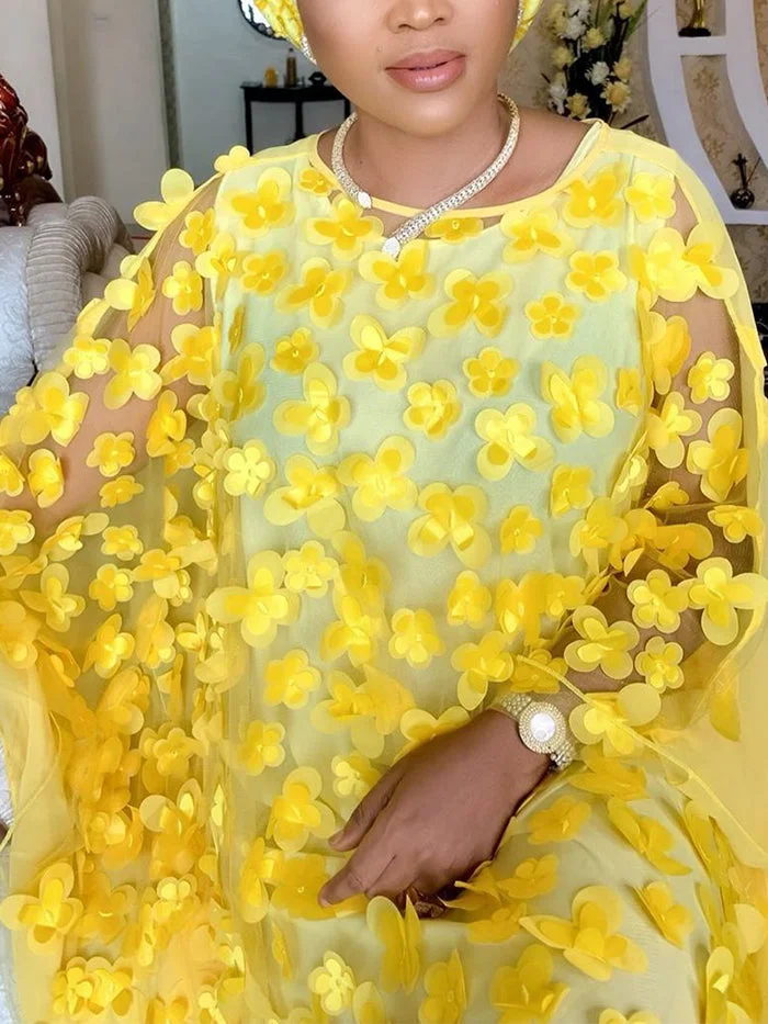 Three-dimensional Embroidered Long Skirt + Stretch Vest Dress