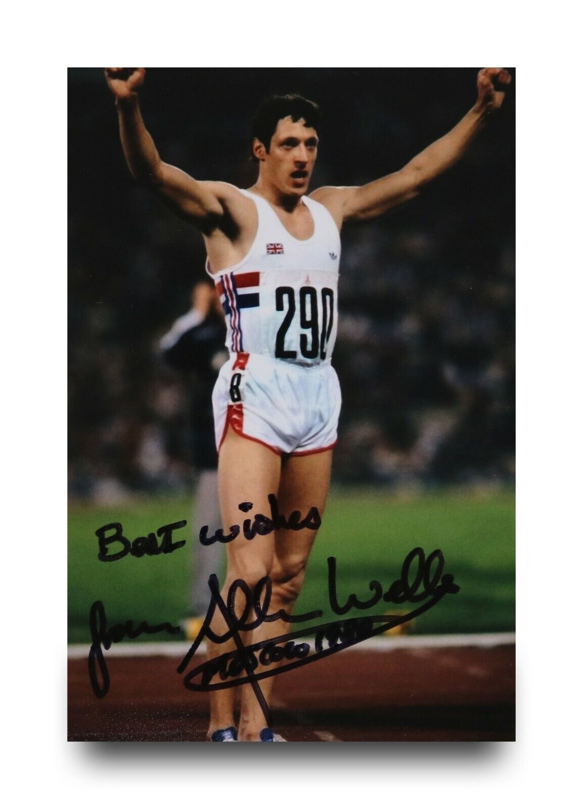 Allan Wells Signed 6x4 Photo Poster painting Olympic Champion Moscow 1980 Genuine Autograph +COA