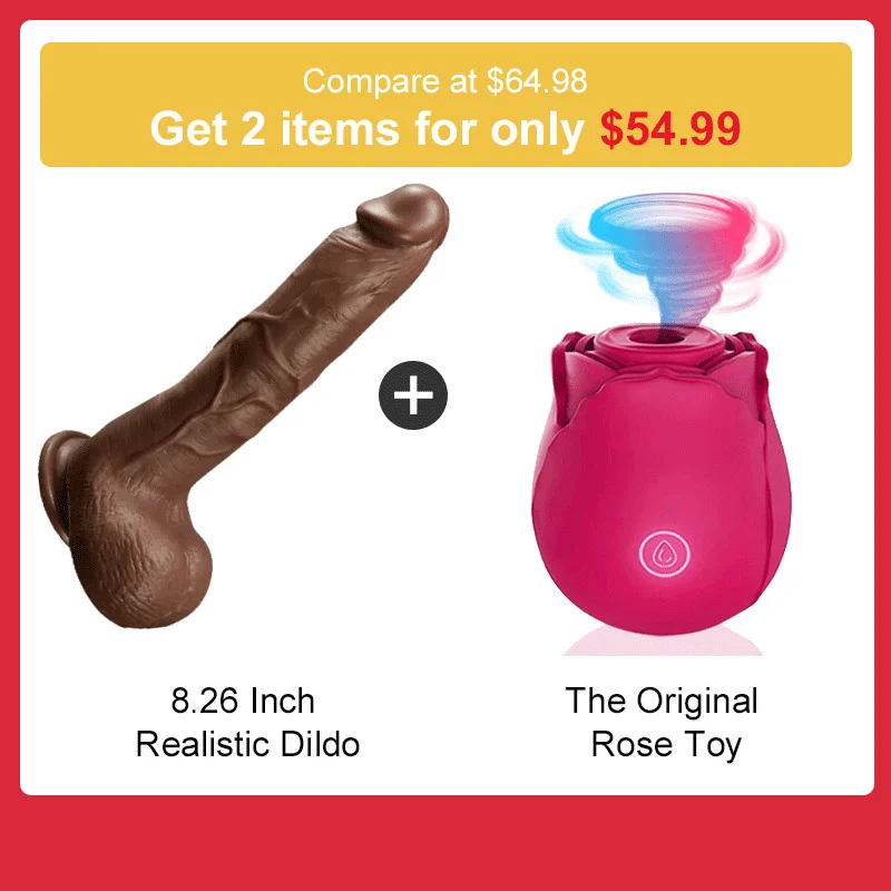 【 Surprise Price 】 Avery 8.26 Inches Realistic Dildo With The Original Rose Toy