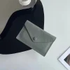 Minimalist Lychee-Grain Envelope Leather Card Holder